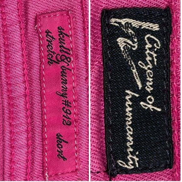 Citizens of Humanity Women's Jerome Dahan Skull & Bunny #912‎ Stretch Shorts 26 - Picture 6 of 6